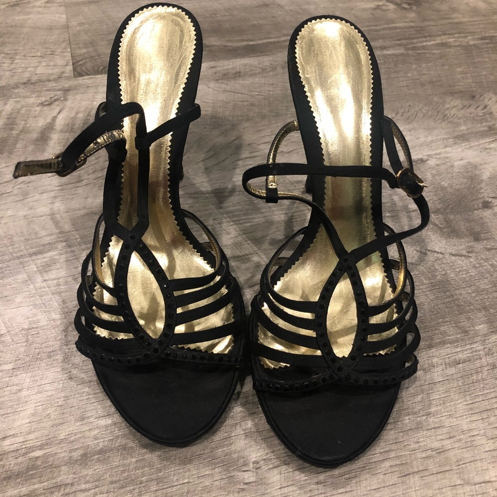 Black and Gold heels